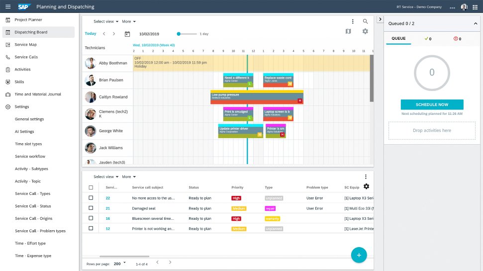 SAP Field Service Management Screenshot