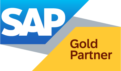 SAP Gold Partner Logo in Blau Geld