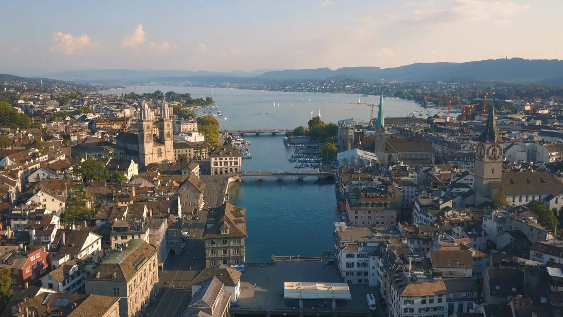 Bild von Zürich, Drohne